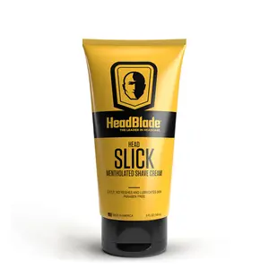 HEADBLADE HeadSlick Mentholated Shave Cream 5 oz Gel for Smooth Shaving Moisturizing Hydration with Aloe Leaf Oil Aftershave Foam Moisture Moisturizer