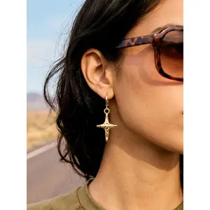 Cider 2 PAIRS MOON & STAR DROP EARRINGS SET