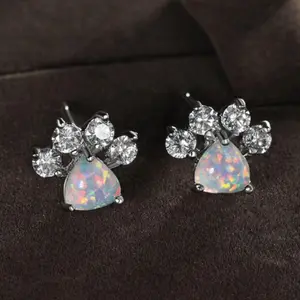 Cute Elegant Egg Synthetic Opal Decoration Animal Claw Nail Earrings Y2K Style Jewelry Suitable for Daily Casual Wear Ear Hook Earrings Statement Earrings Ear Clip Hoop Earrings Valentine's Day Gift