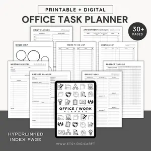 Executive Office Planner and All-In-One Work Organizer with Smart Task Tracking, Priority Mapping, and Meeting Notes, Professional Compact Productivity Planner for Ceos and Managers, Elegant Design for Home or Office Use