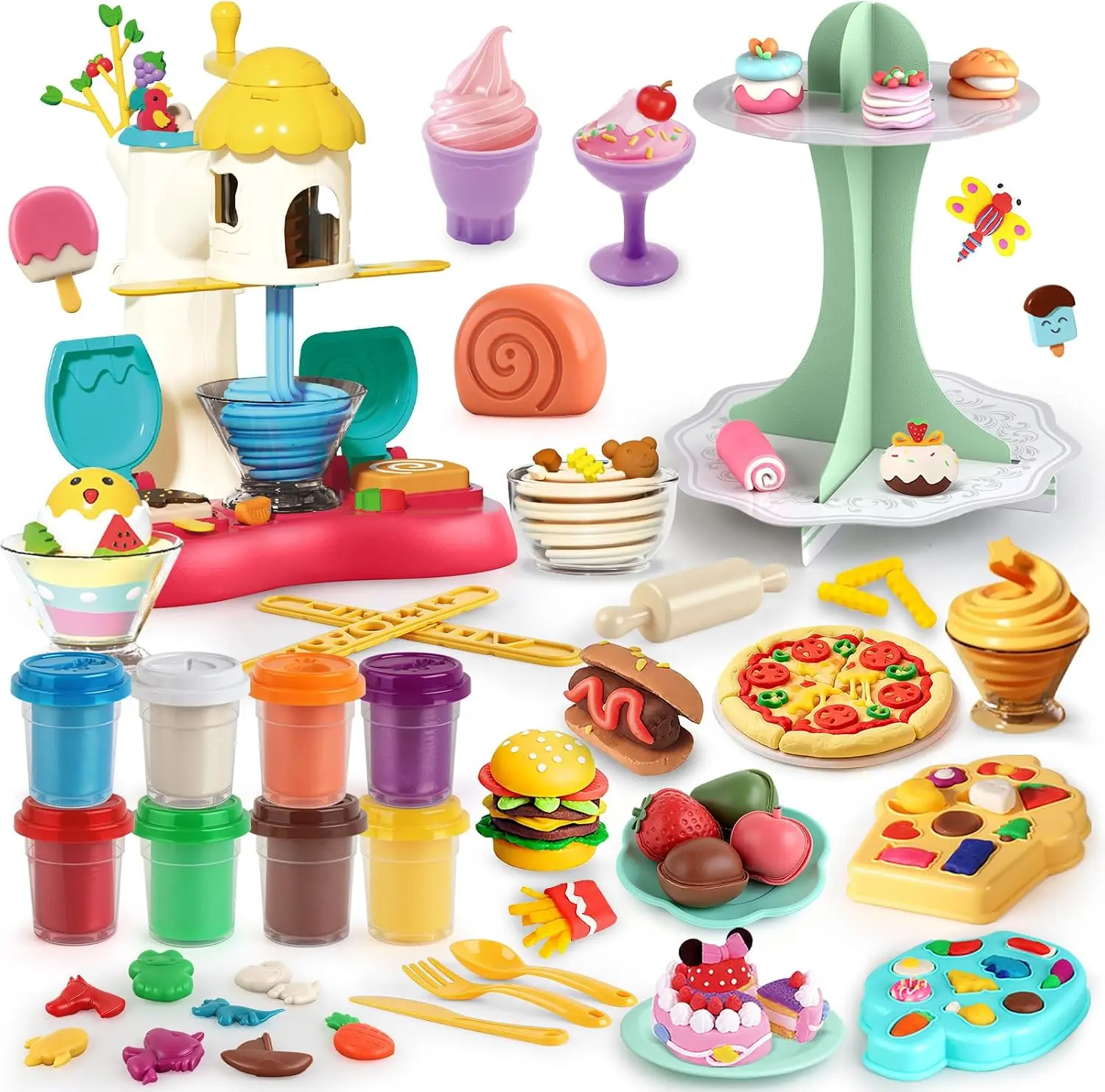 Play Color Dough Set for Kids Ages 3-8 – Ice Cream Maker Playdough Kit with Play Food Accessories | Creative Gift for Boys & Girls