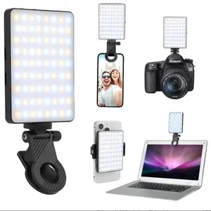 Professional Video Conference Fill Light with Selfie Ring Light - Portable 3 Light Modes for Phone, IPhone Webcam, Laptop, and Photo Makeup - 2000mAh Polymer Battery, USB Charging, and 3 Hours of Usage Time
