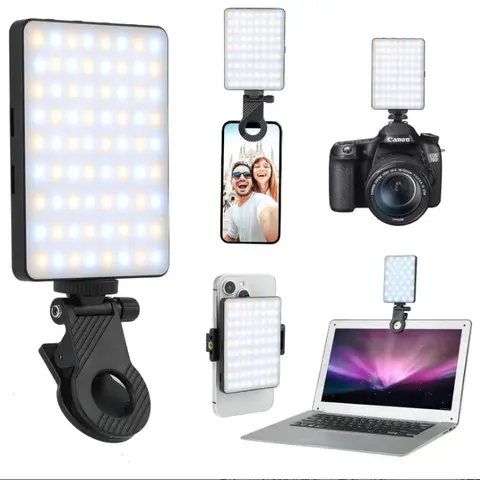 Professional Selfie Ring Fill Light - 6.5W Max Vlogging Equipment, 60 LEDs, 3 Modes, 2000mAh Polymer Battery, 3H Usage, USB Charging, Smartphone/Mobile Phone Accessories for iPhone, Webcam, Laptop,techvibes