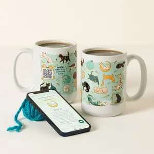 Uncommon Goods Cat Person Interactive QR Mug