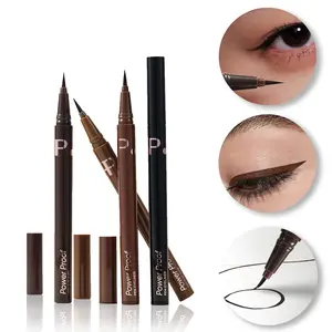 Professional liquid eyeliner with a flexible brush, 12-hour smudge and wear resistance. Precise 0.3mm tip with sweat-proof technology, transfer-resistant formula, tear and rub resistant, suitable for all occasions, ideal for women.