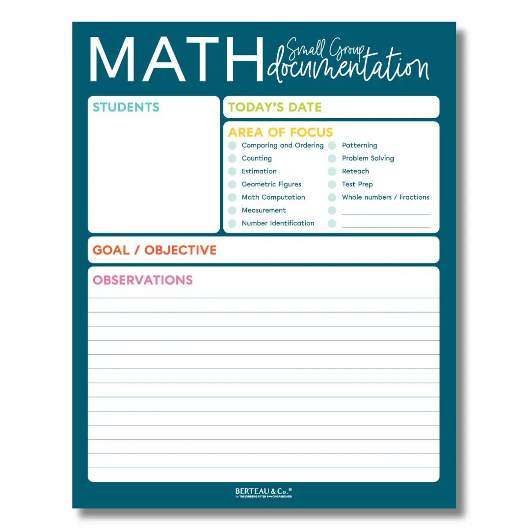 Math Small Group Documentation Notepad