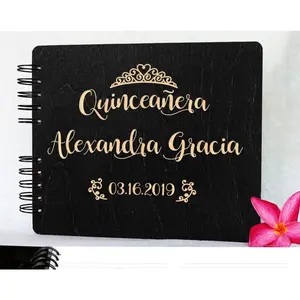 Quinceanera Favor Gift Centerpiece for Guests 15th Birthday Party Decoration Custom Mis Quince Decor Guestbook Sign in for Sister for guests