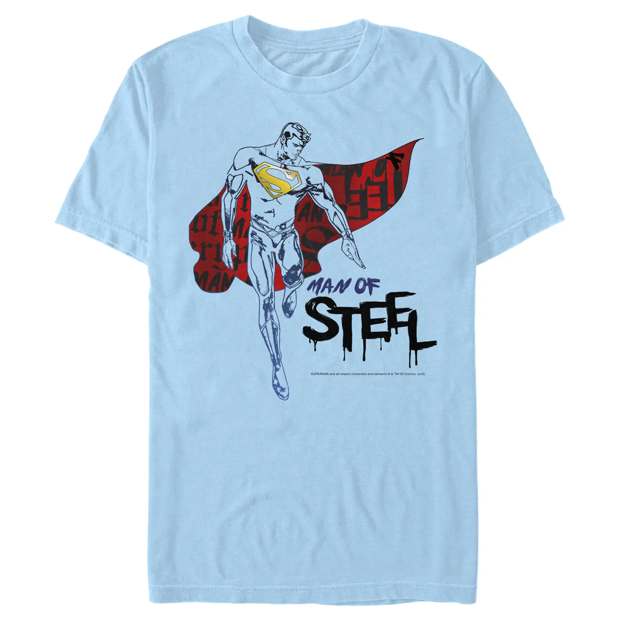 Men's Superman Man of Steel Paint Drip T-Shirt