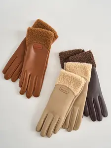 Winter Thermal Gloves for Men & Women, Touchscreen Waterproof Windproof Cycling Gloves, Thick Fleece Lined Outdoor Motorcycle Gloves, Motorcycle Riding Gloves