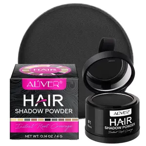 ALIVER HAIR SHADOW POWDER-4g/box, natural hairline powder for men and women, blends perfectly with your hair, fine powder, modifies hair roots, natural look, creates an attractive hairline, lightweight and convenient Hair Coloring