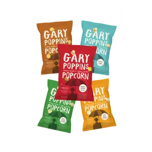 Gary Poppins Popcorn Collection Crunchy Caramel Cheddar Kettle Corn Snack 3 Flavor Variety Pack 1.4oz Each Whole Grain Non-GMO Made Fresh Daily