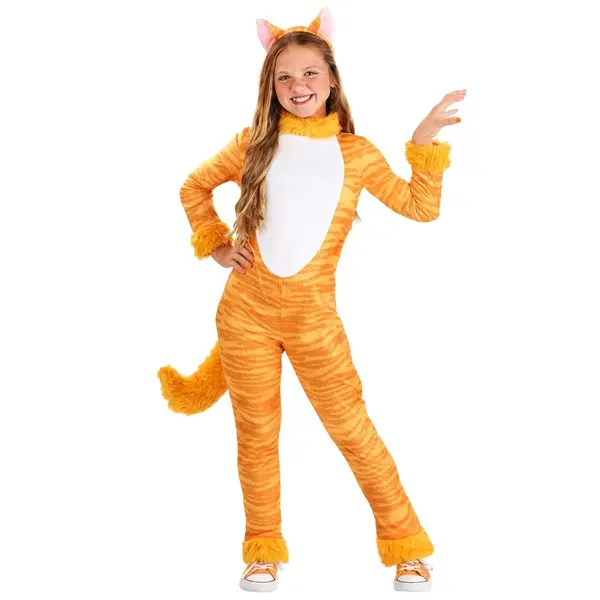 Girl's Big Tailed Tabby Cat Costume