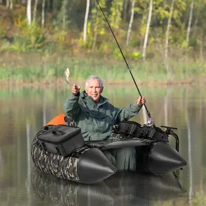 COSTWAY - Portable Fishing Boat with 3 Detachable Storage Boxes-Camouflage