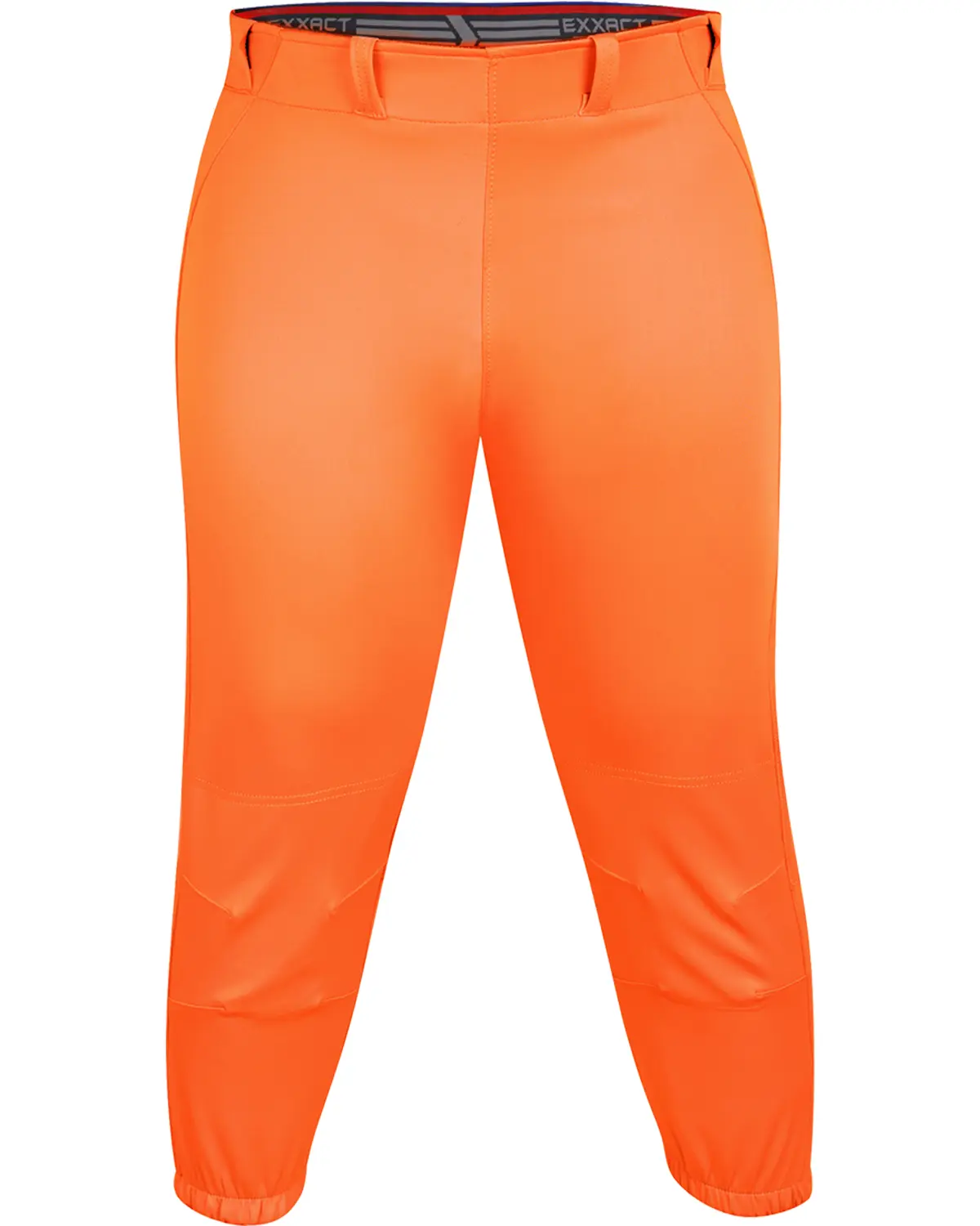 Exxact Sports Womens Softball Pants Knicker/Yoga Style Knee Length, 4-Way Stretch Low Rise Softball Pants for Women - (Orange), Sporty Sports Bottoms