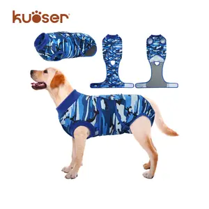 Kuoser Recovery Suit for Dogs Cats After Surgery, Professional Pet Recovery Shirt Dog Abdominal Wounds Bandages, Substitute E-Collar & Cone,Prevent Licking Dog Onesies Pet Surgery Recovery Suit, Fuddle wuddle patch puppy