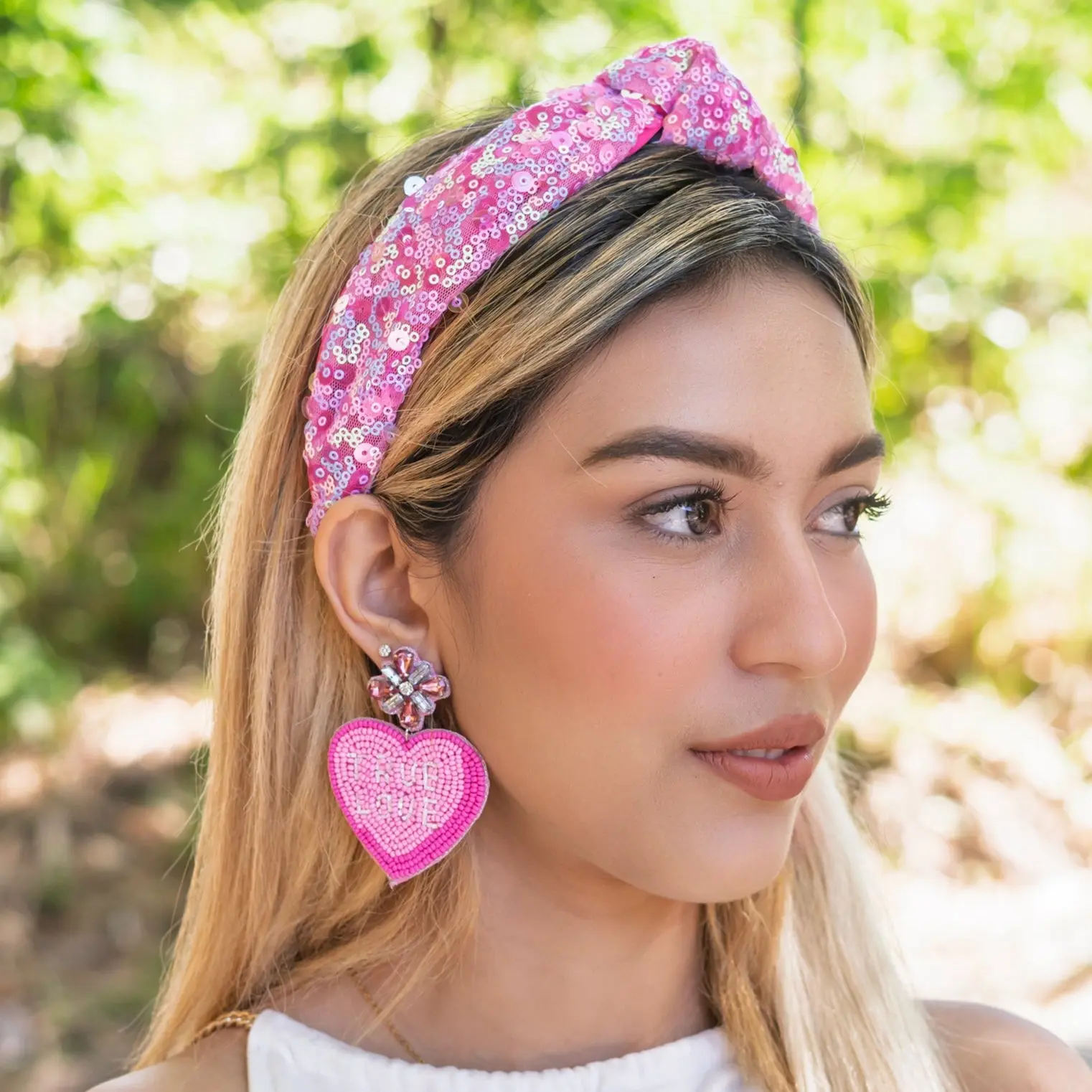 TRUE LOVE Heart Candy Beaded Earrings