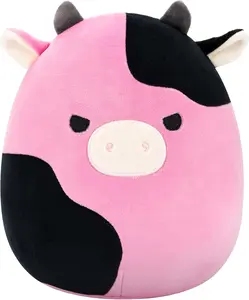 Squishmallows Original 8in Pollyanna The Black and Pink Cow – Official Jazwares Plush (Little)