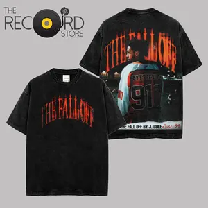 The Fall-Off Album Merch - J. Cole 2026 Official V2 Premium Washed T-Shirt For J. Cole Fans, Disc 29, Disc 39 Hip-Hop Shirt, Gift For Jermaine Lamar Cole Fan Graphic Tee, Cole World Music Fan Merch Shirt