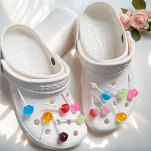 Want a Lollipop 3D Realistic Candy Shoe Charms for Clogs Funny Cute Shoe Charms for Crocs DIY Shoes Decoration for Party Favor Sweet Shoes Accessories (No Shoes)