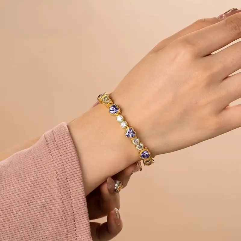VVS Vault Flex Bracelet - Unisex Simulated Diamond Bracelet with Secure Box Clasp for All-Day Wear and Timeless Elegance