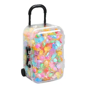 100Pcs Night Glow Miniature Figurines Fairy Garden Decoration Cartoon 3D Luminous Turtle DIY Dopamine Colored Mini Resin Animals