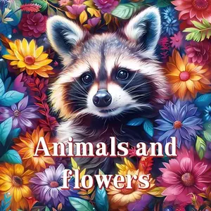 New Animal & Flower Coloring Book for Adults, 20 Pages Art Drawing Doodle, Perfect Gift for Creative Minds, High-Quality Paper