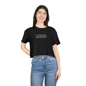I'm actually not funny - Loose Fit Women's Crop Tee