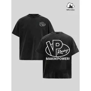 VP Racing Fuels T-Shirt - Vintage Acid Wash Graphic Tee - Retro Racing Motorsports Shirt for Men, MAKIN' POWER Design