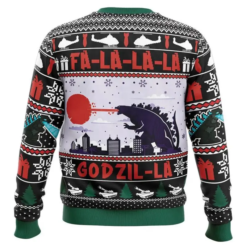 FaLaLaLa Godzil-la Ugly Christmas Sweater, Gift For Him And Her, Christmas Gift FaLaLaLa Godzil-la Ugly Christmas Sweater, Gift For Him And Her, Christmas Gift