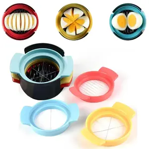 Egg Slicer, 3-In-1 Stainless Wire Egg Slicer, Suitable for Hard Boiled Eggs, Soft Fruit, Cutting out Regular and Beautiful Shapes