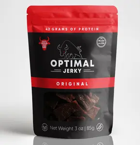 Optimal Jerky - America's Most Locked in Beef Jerky, 42 Grams of Protein, No Sugar, No Soy, Original Flavor, 3 oz Bag