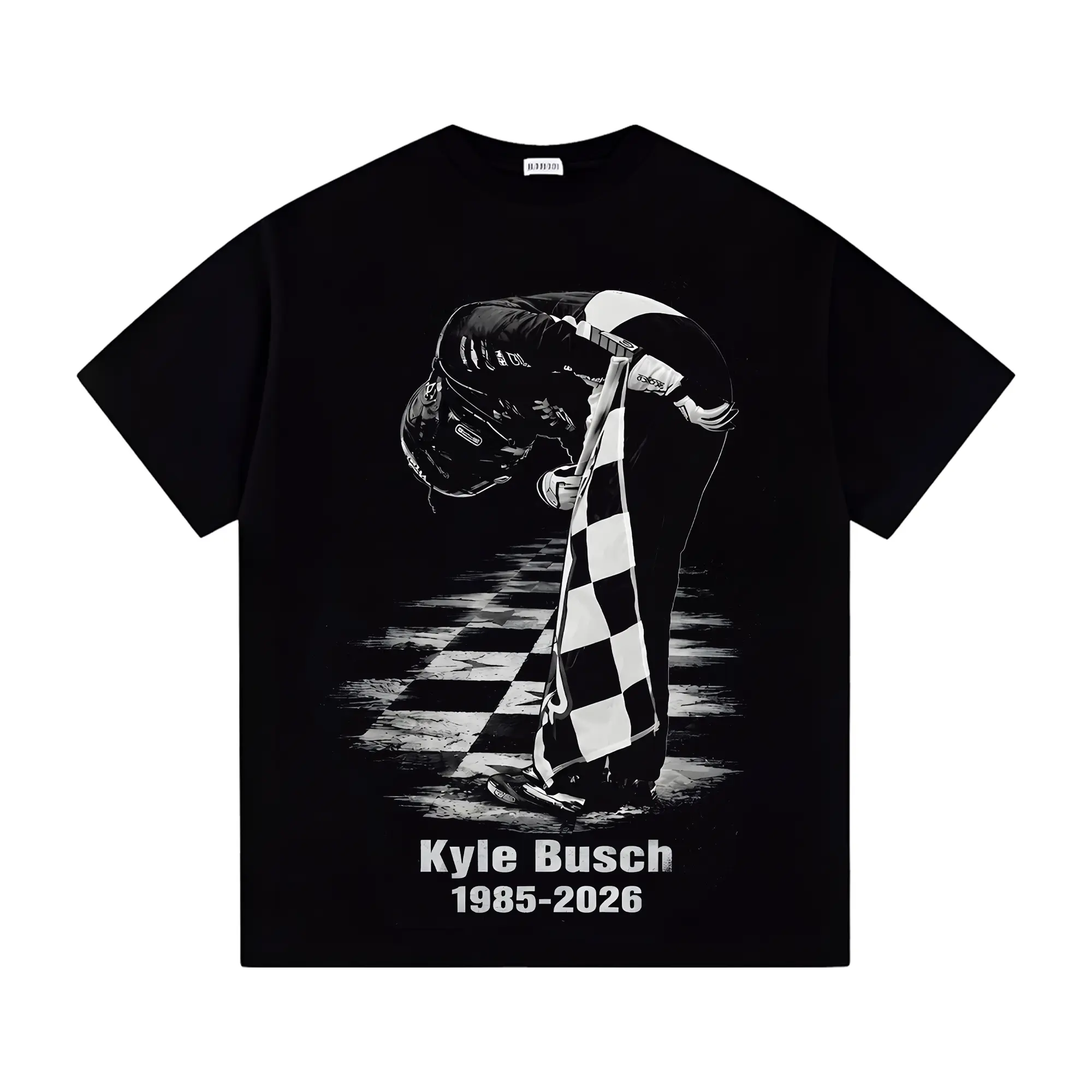 [Sale Up To 50%] Unisex Kyle Busch RIP Gone Too Soon T-Shirt, Vintage NASCAR Racing Graphic Tee, TikTok Viral Motorsport Fan Shirt, Heavyweight Oversized Cotton Streetwear, Memorial Racing Apparel