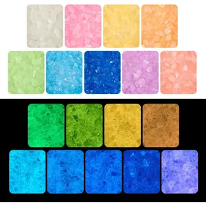 Glow in The Dark Irregular Chips Crushed Glass  4-11mm Luminous Chip Beads No Hole for DIY Vase Filler Fairy Garden Decoration  Arts Epoxy  Mold  Making