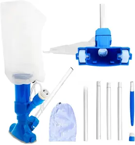 Mini Venturi Jet Vacuum for Pool & Spa with Wheels & Reusable Bag Compact Lightweight Design for Easy Cleaning