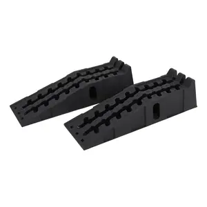 2 Pack Heavy Duty 5 Ton Car Ramps for Oil Changes, 12,000 LB Capacity, 6.7" High Lift Vehicle Service Ramps, Non-Slip & Weather Resistant, for Home Garage Use