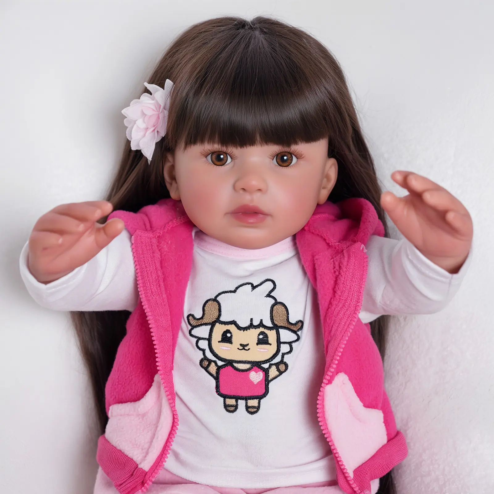 #Summervibes#DealsForYouDays BABESIDE Lifelike Reborn Baby Dolls 20/22Inch Fabric Body Vinyl Limbs Real Life Baby Dolls with Toy Accessories for Kids Age 3+ Perfect for Christmas New Year Birthday Gifts