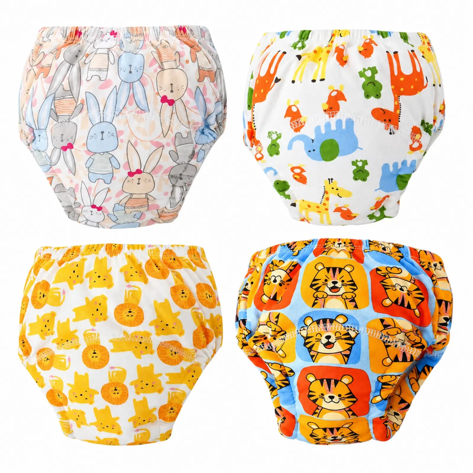 4PCS Reusable Potty Training Underwear, Absorbent & Breathable, Gentle on Skin, Unisex Toddler