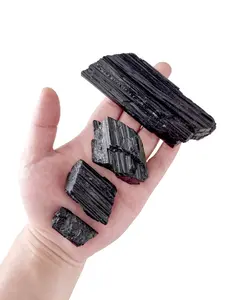 [30-200g] -1 Count Black Tourmaline  Raw Crystals and Healing Stones for Tumbling, Wire Wrapping, Wicca Reiki, Meditation