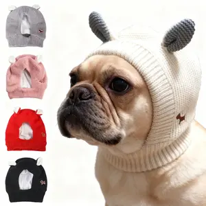 1pc Dog Muffler Earmuffs, Noise Protection Ear Covers, Knitted Hat Ears for Medium and Large Dogs, Winter Cold Protection and Warmth Clothing