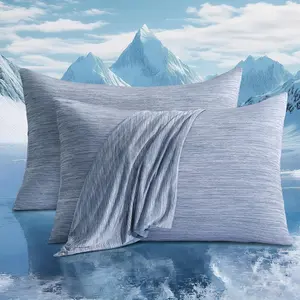 Elegear Cooling Pillowcases 2Pcs with Hidden Zipper for Hot Sleepers, Japanese Q-Max 0.5, Both Sides(Cooling/Cotton) Super Soft Easy Care Microfiber, Breathable Soft Pillowcase for Relaxation Soothing Silky Bedding Skin Hair-Friendly mom's gift