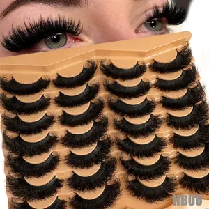 14 Pairs Dense Elegant D Curl DIY False Eyelashes, Soft Fluffy Synthetic Mink Lashes, 3D Russian C Curl Lashes for Natural Look, Eyelash Extension