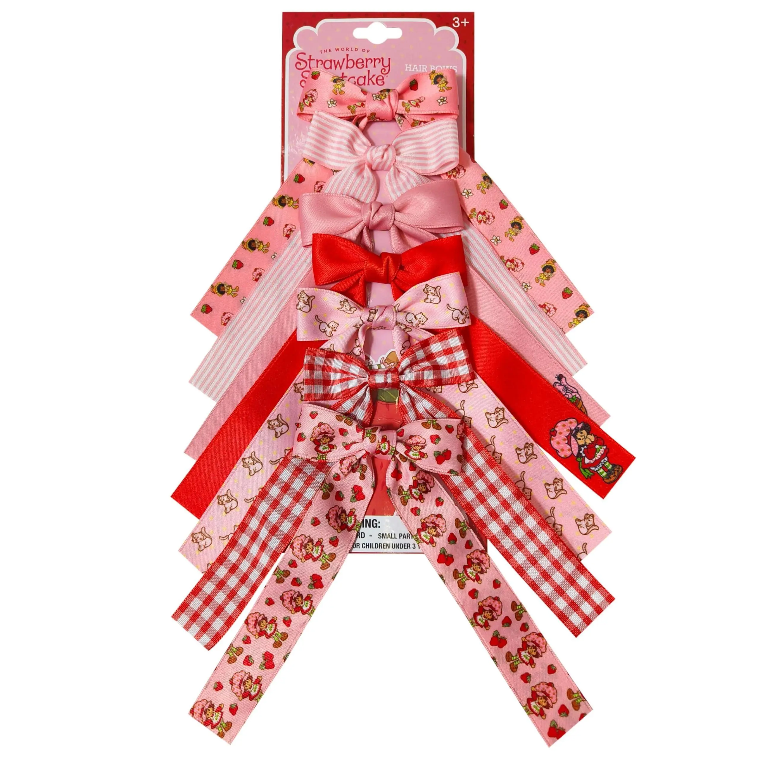 Long Tail Hair Bow Set with Cute Strawberry Graphic, a Durable Design Built to Last, Great for Kids, Fans, and as Collectibles, Hair Decor, Accessories, Printed Pattern, Long Tail Bow