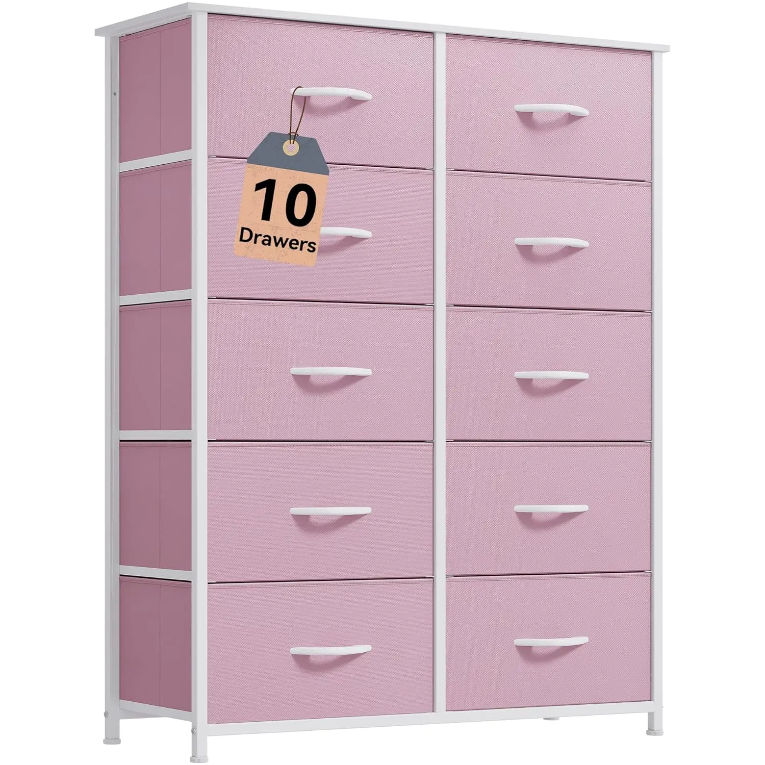 YITAHOME Dresser for Bedroom with 10 Drawers, Large Chest of Drawers, Dressers for Bedroom with Wood Top and Metal Frame