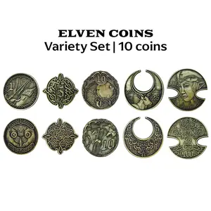 Adventure Coins – Elven Metal Coins Elf Set of 10