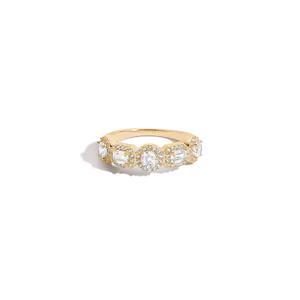 Lab Grown White Sapphire Edwardian Ring