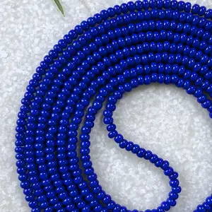PURE INDIGO - Tie On Waist Beads - 45 to 60 inches Waistbeads - Blue Waistbeads - Chakra Waistbeads - Made By Venus Waistbeads