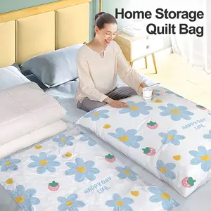 Vacuum Compression Storage Bags, Space Saving Bags, Vacuum Sealer Bags, Long Rectangle Plastic Multi-Functional Bag with Zipper Seal, Moisture Proof, Saves 80% Space