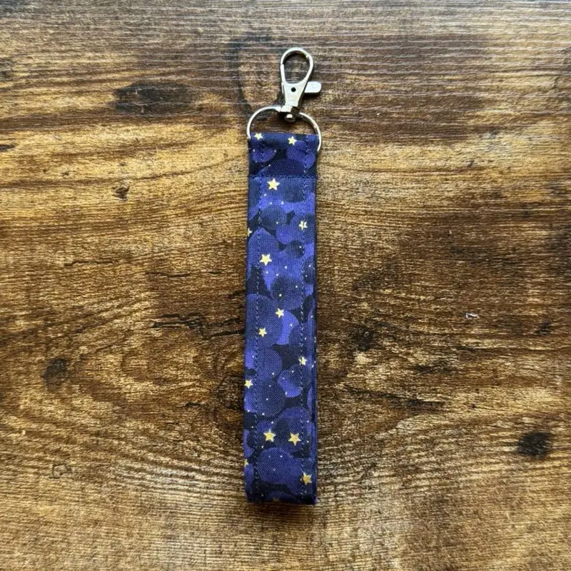 Starry Sky Fabric Keychain Wristlet