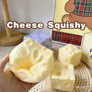 Latest Soft Cheese Squeeze Toy Vaseline Filled No Bounce Anxiety Relief Toy