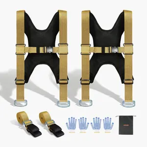 VEVOR Moving Straps, Supports up to 1000 lbs, 2 - Person Lifting and Moving System with 2 Harness Straps 2 Load - bearing Straps, Adjustable Lifting Straps for Moving Furniture Appliances MattressesVEVOR Super Brand Day